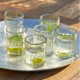 elegans minosegi uvegpohar szett mediterran design pohar limonade kerti party poharszett