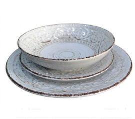 feher etkeszlet country provanszi mediterran elegans kerti konyha keramia tanyer keszlet terites rusztikus